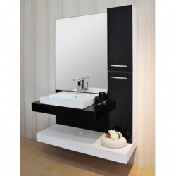 Black Acrylic Block Board Modern Bathroom Cabinet