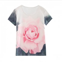 TS01 flowers Sublimation T shirt