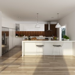 OP14-L03: Australia Project Lacquer Built-in Kitchen Cabinet