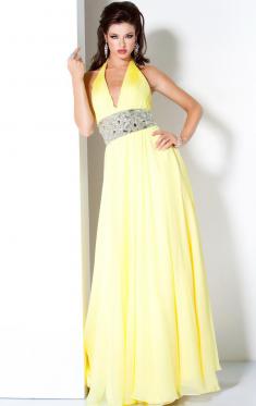 A-Linie Gelb Abendkleider für Frauen Online