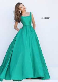 Cheap Sherri Hill 50404 Open Back Scoop Neck Emerald Ball Gown for Sale [sherri hill 50404 emera ...