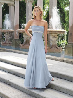 US$157.99 2015 Chiffon Ruched Sleeveless Strapless Floor Length