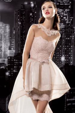 US$155.99 2016 Straps Pink Sash Appliques A-line Satin Lace Sleeveless High-low Ruched