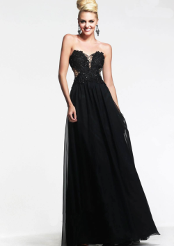 US$145.99 2015 Zipper Sweetheart Beading Chiffon Black Ruched Floor Length