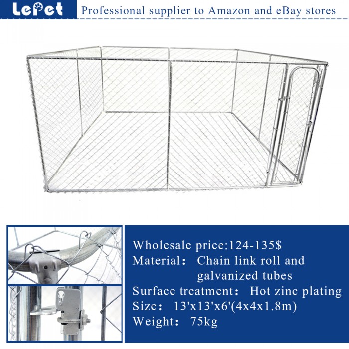 Pet supplier large outdoor metal dog enclosure wholesale