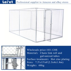 Hot sale outdoor large galvanized dog kennel wholesale