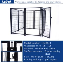 Large outdoor heavy-duty metal dog kennel wholesale