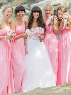 Asymmetric One Shoulder Bridesmaid Dresses UK | Dressfashion.co.uk