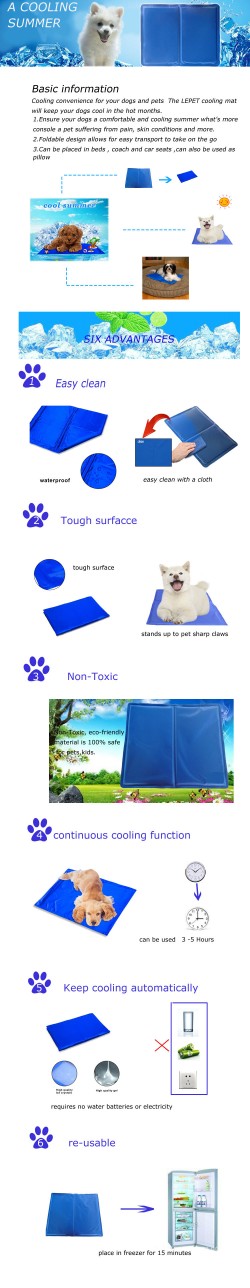 manufacturer wholesale re-usable gel+sponge dog cooling mat cool gel pad