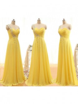 Cream Yellow and Lemon Bridesmaid Dresses UK at Dressfashion.co.uk