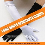 Long White Debutante Gloves