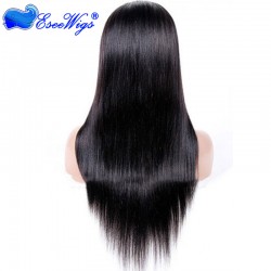 Full Lace Wigs Liaght Yaki 100% Human Hair Peruvian Remy Hair Swiss Lace For Black Women With Ba ...