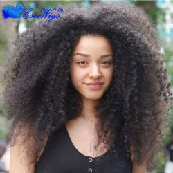 Wholesale Afro Kinky Curly Full Lace Wigs Brazilian Human Hair Wigs For Black Women