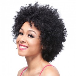 Short Kinky Curly Human Hair Wig Afro Kinky Curl Wigs for Black Women Natural Looking Real Human ...