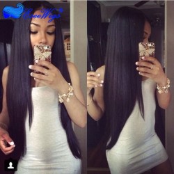 Affordable Full Lace Wigs With Baby Hair Brazilian Natural Straight 100% Virgin Human Hair Swiss ...