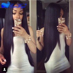 Pre-Plucked 250% Density Lace Front Wig Silky Straight Glueless Full Lace Wigs with Baby Hair