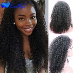 250% Density Afro Kinky Curly Lace Front Human Hair Wigs Brazilian Virgin Hair Full Lace Wigs