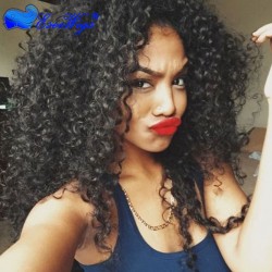 250% High Density Deep Curly 7A Brazilian Hair Full Lace Human Hair Wigs for Black Women