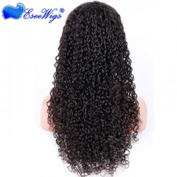 Brazilian Virgin Hair Full Lace Wigs 15mm Curl Style 100% Human Hair Wigs Natural Hair With Baby ...