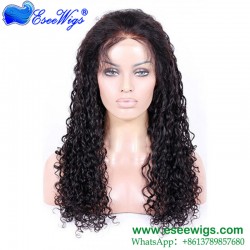 Full Lace Human Hair Wigs With Baby Hair Natural Water Wave Pre Plucked Hairline Brazilian Remy  ...