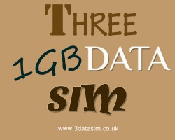 Three 1GB Data Sim