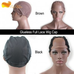 Glueless Full Lace Wig Cap For Making Wigs Brown Or Black Color High Quality