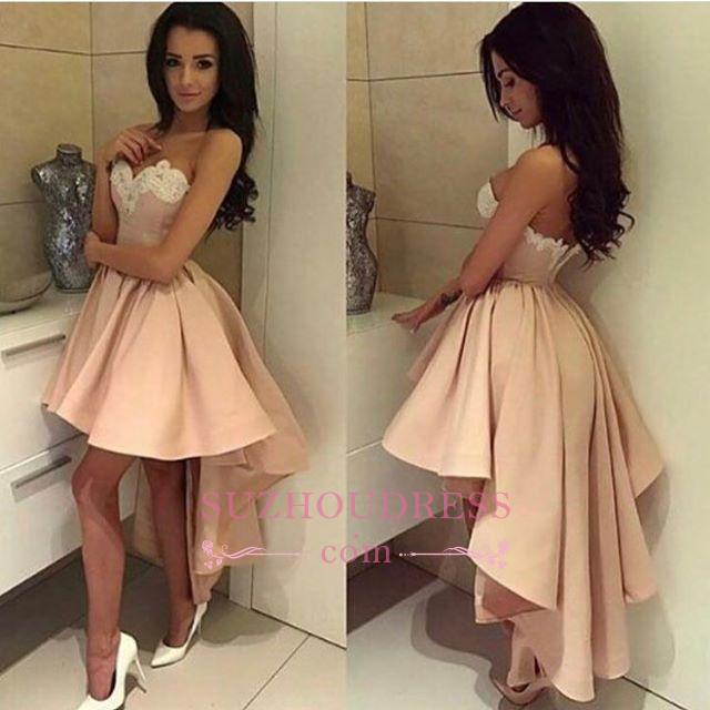 High Front Low Back Party Dress Sweetheart Modern High-low Lace 2017 ...