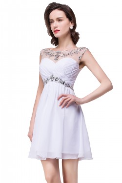 AITANA | A-line Jewel Chiffon Party Dress With Crystal
