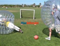 Blue Inflatable: bubble ball soccer, bubble tent, airtrack mat, zorb ball, water ball, archery tags