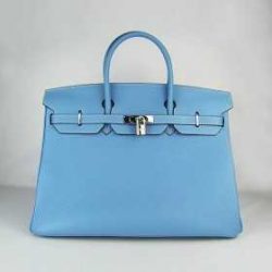 Hermes Kelly 35cm Togo Leather Bags Light Blue hermes-birkinbags.com