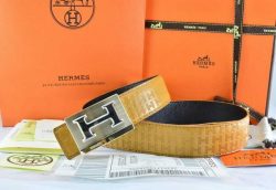 Hermes Idem Belts Black Togo Calfskin With Silver Metal Buckle For Men And Women hermesbelt.us.com