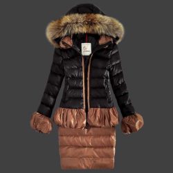 Buy Blue Women Down Fur Cap And Waistband Slim Warm Coats Outlet Moncler Jackets monclersale.us.com