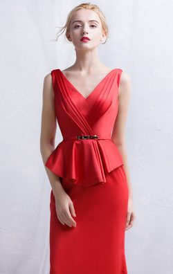 online-long-red-bridesmaid-dress