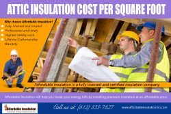 Attic Insulation Cost Per Square Foot | affordableinsulationmn.com