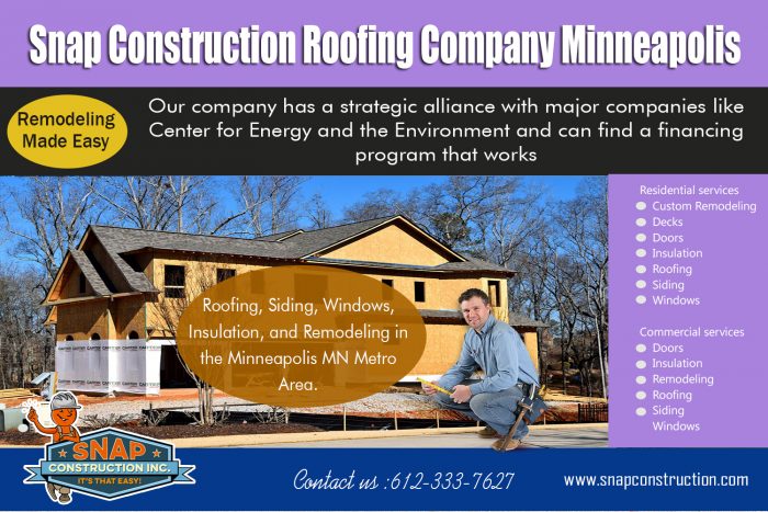 Snap Construction Roofing company minneapolis