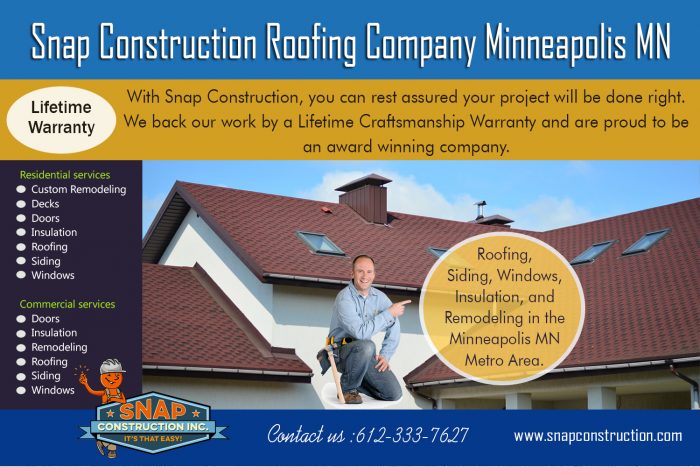 Snap Construction Roofing company minneapolis mn