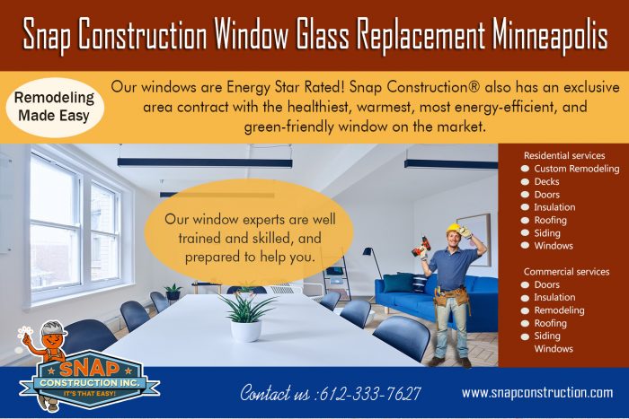 Snap Construction window glass replacement minneapolis