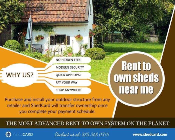 Rent To Own Sheds Near Me | 888.368.0375 | shedcard.com