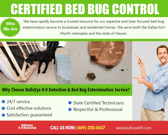 Certified Bed Bug control | 4692000637 | bullseyek9.com