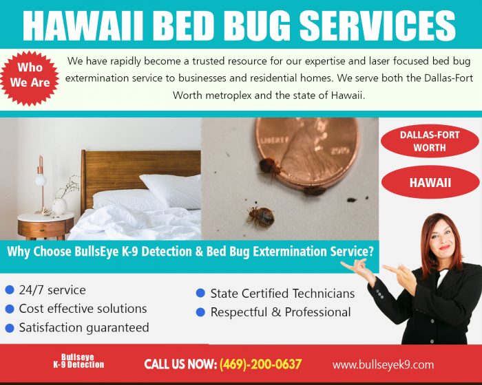 Hawaii Bed Bug Services | 4692000637 | bullseyek9.com