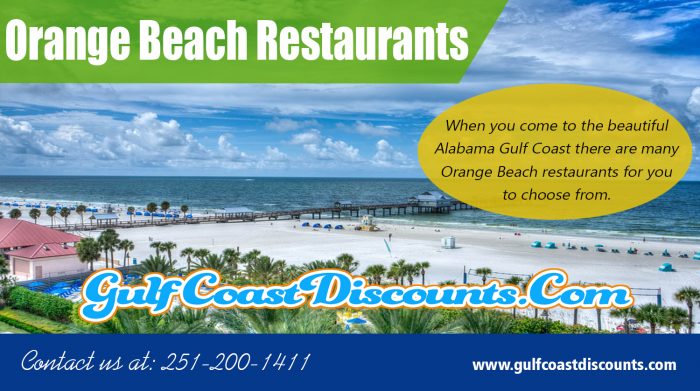 Orange Beach Restaurants | Call 251 200 1411 | gulfcoastdiscounts.com