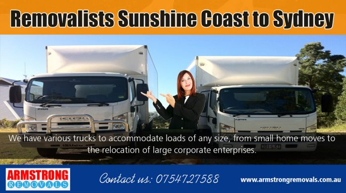 Removalists Sunshine Coast to Sydney | Call – 0754727588 | armstrongremovals.com.au