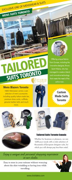 Tailored Suits Toronto | Call – (416) 364-2480 | clickfabio.com