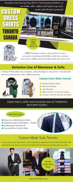 Toronto Custom Dress Shirts | Call – (416) 364-2480 | clickfabio.com