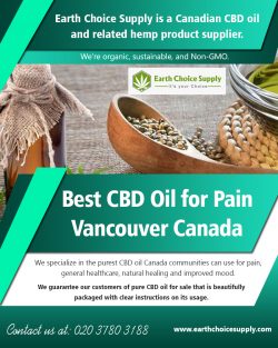 Best CBD Oil for Pain Vancouver Canada | earthchoicesupply.com