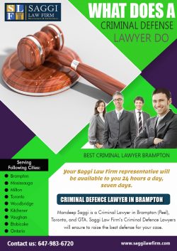 What Does a Criminal Defense Lawyer do