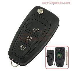 OEM remote key 3button 434 Mhz HU101 blade with ID63chip for Ford Focus AM5T 15K601 AD