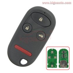 KOBUTAH2T remote fob 4 button 315Mhz for Honda Accord 1998 1999 2000 2001 2002