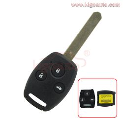 OEM Valeo S2082-A 2-AT Remote key 3 button 313.8Mhz for Honda Civic 72148-SNV-H010-M2