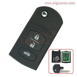 Flip key 3 button 434Mhz 315Mhz for Mazda 3 6